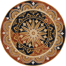 MD1683<BR>Amazing Contrast Beauty Medallion Mosaic